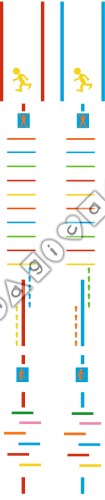 Design of playground marking/equipment - Duo Run | School playground markings / Primary schools